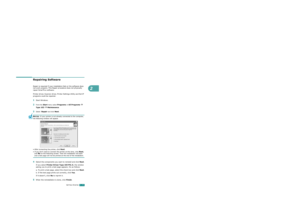 Repairing software | Ricoh AC122 User Manual | Page 68 / 278