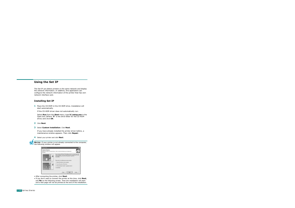 Using the set ip, Installing set ip | Ricoh AC122 User Manual | Page 71 / 278