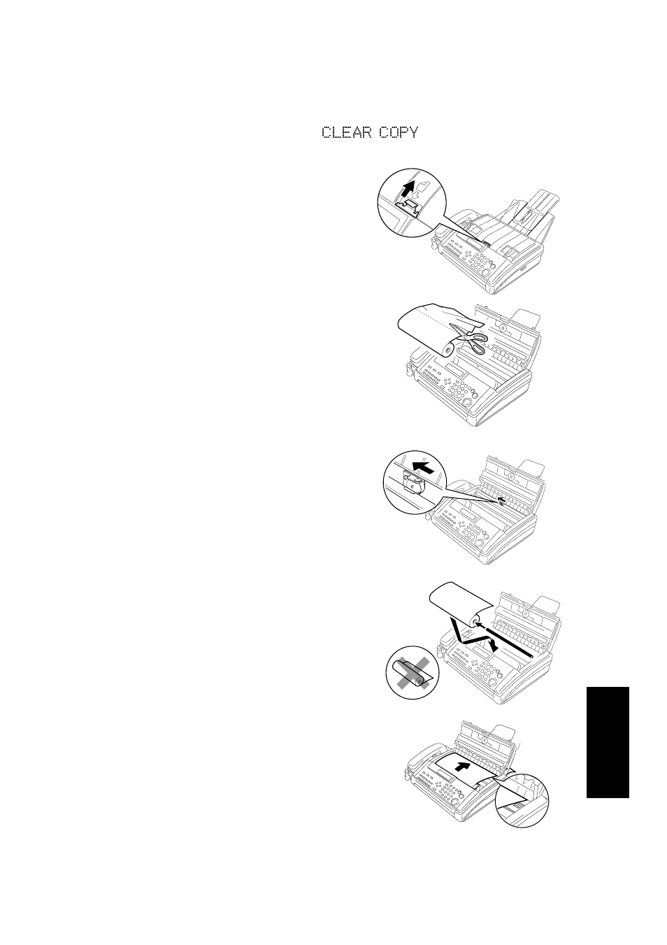 Copy jams | Ricoh 170 / 180 User Manual | Page 106 / 147