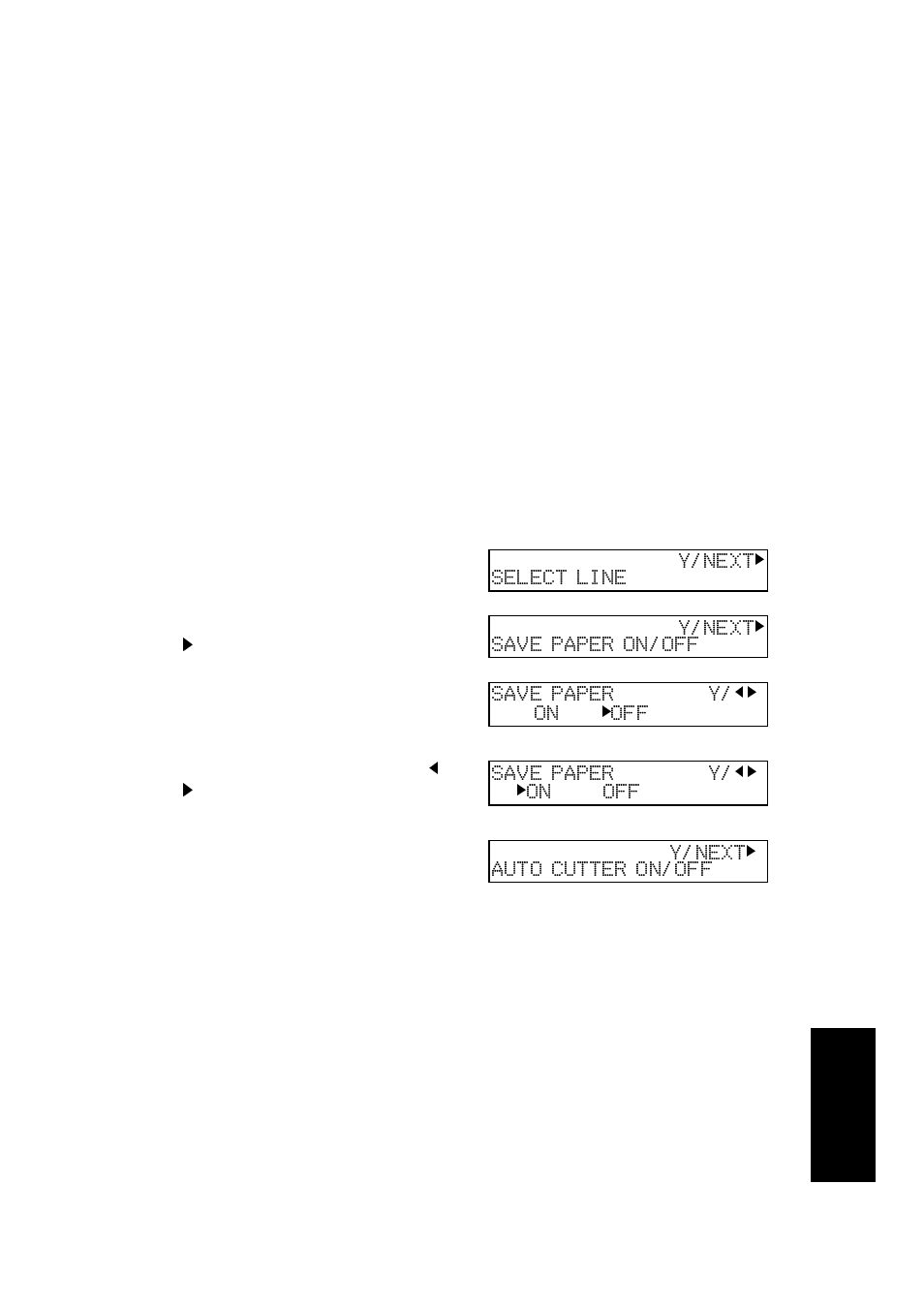 On/ off switches and user parameters, On /off switches | Ricoh 170 / 180 User Manual | Page 112 / 147