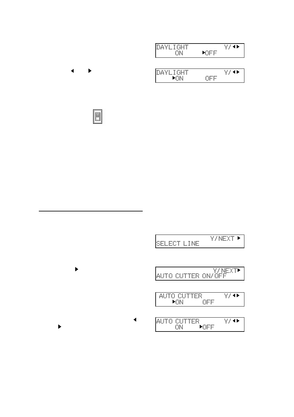 Cutting paper, Switching the automatic cutter on | Ricoh 170 / 180 User Manual | Page 33 / 147