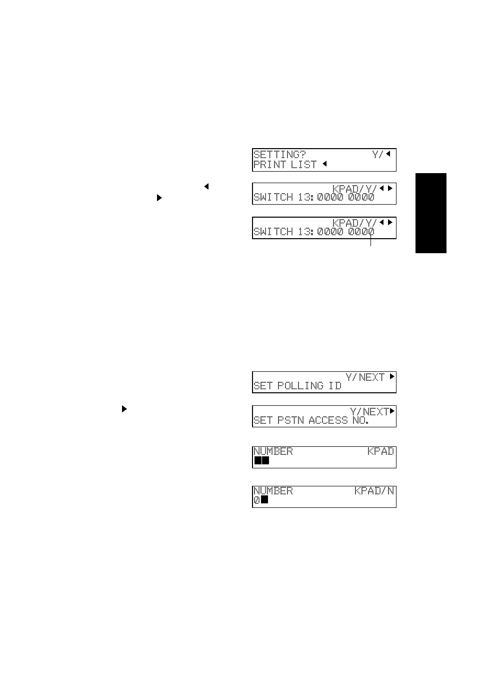 Out line or extension telephone system, Setting the access number | Ricoh 170 / 180 User Manual | Page 34 / 147