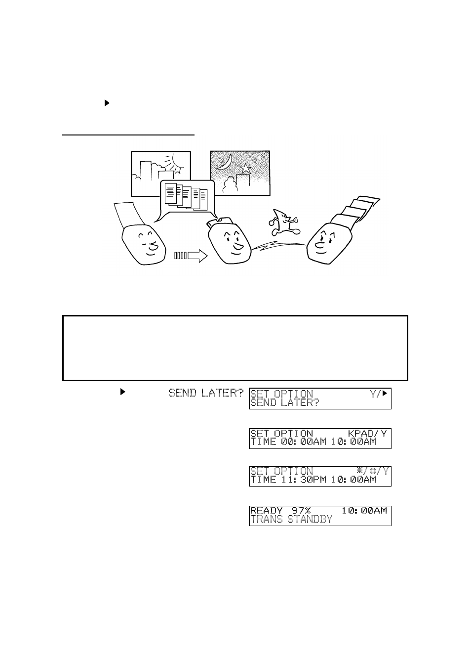 Other features for transmission, Sending at a specific time | Ricoh 170 / 180 User Manual | Page 55 / 147