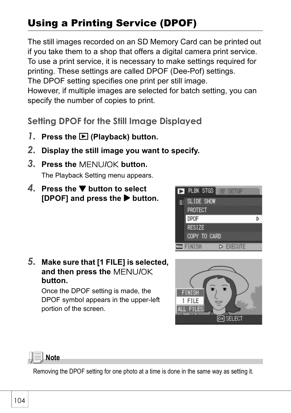 Using a printing service (dpof) | Ricoh Caplio R 3 User Manual | Page 106 / 184