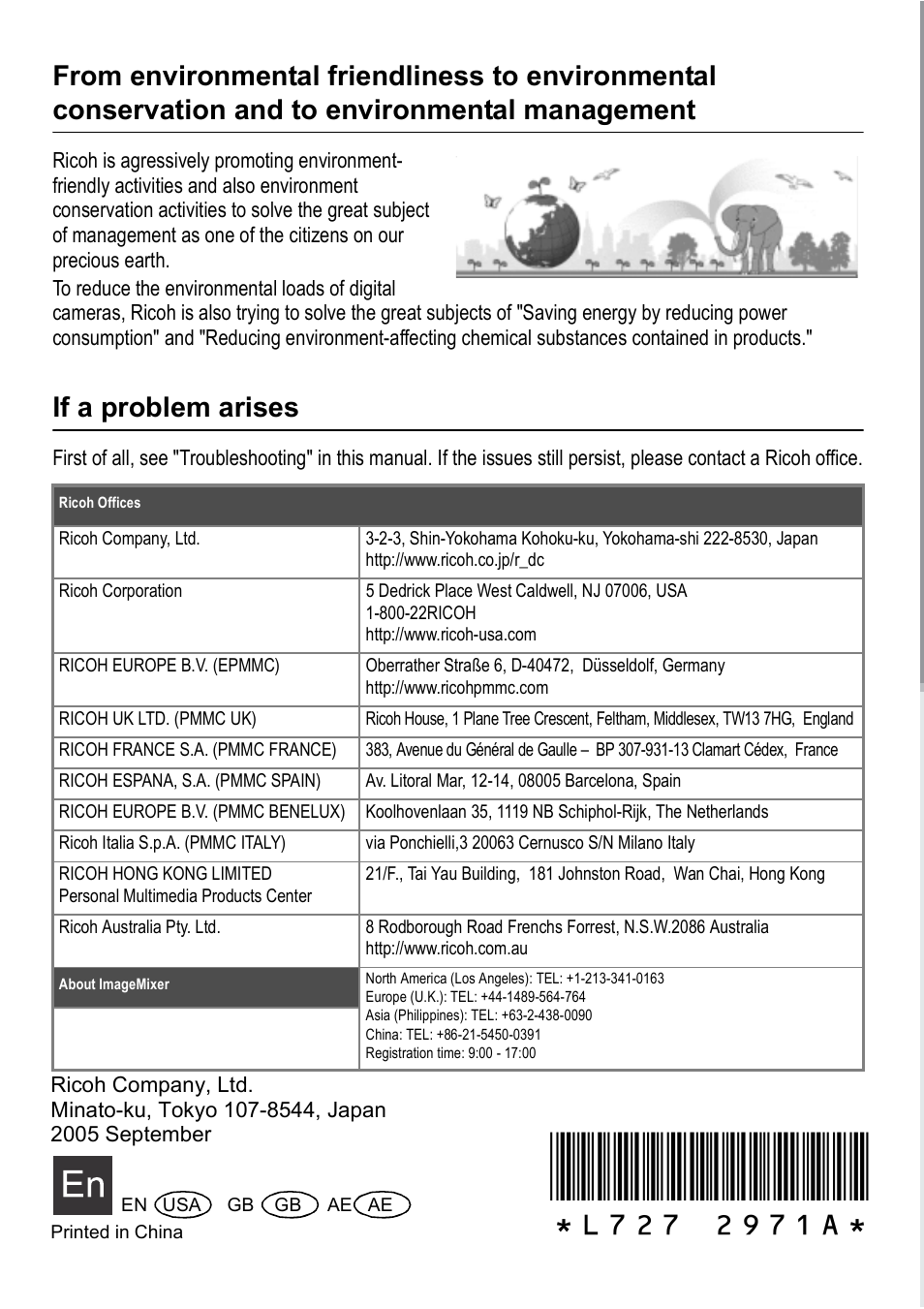 If a problem arises | Ricoh Caplio R 3 User Manual | Page 184 / 184