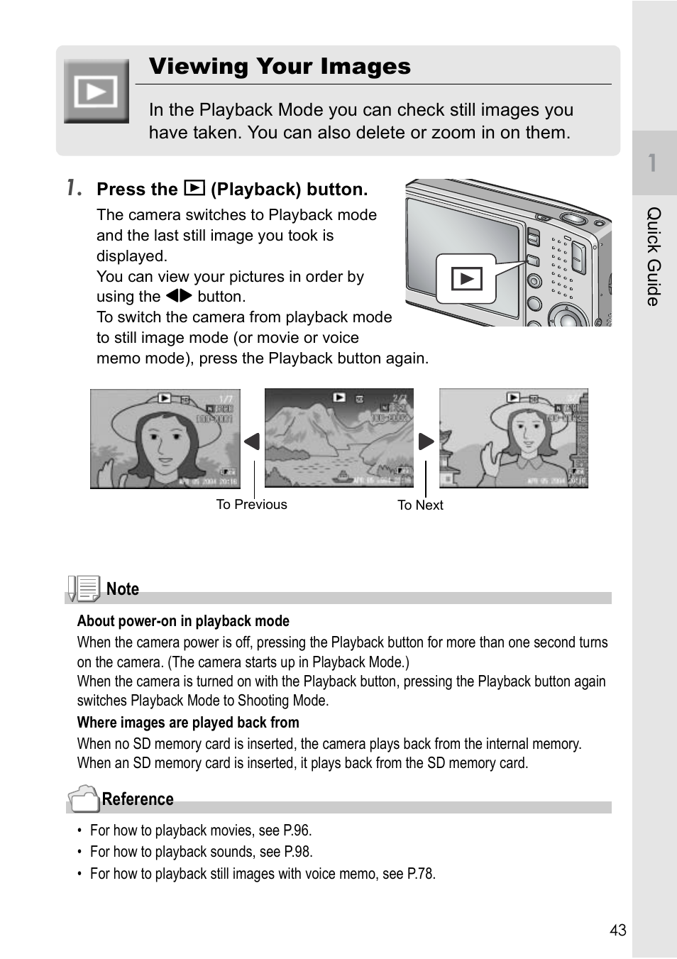 Viewing your images | Ricoh Caplio R 3 User Manual | Page 45 / 184