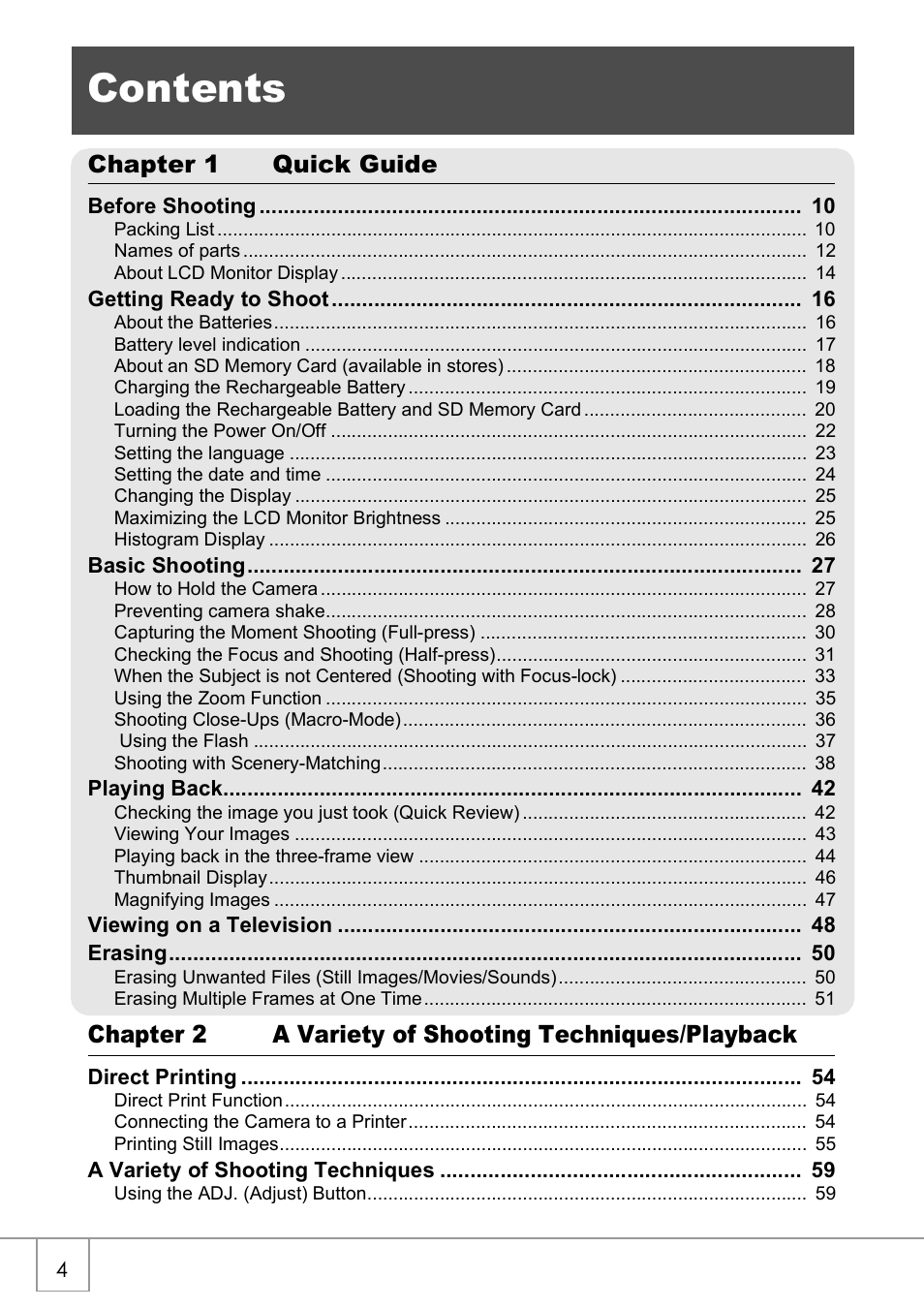 Ricoh Caplio R 3 User Manual | Page 6 / 184