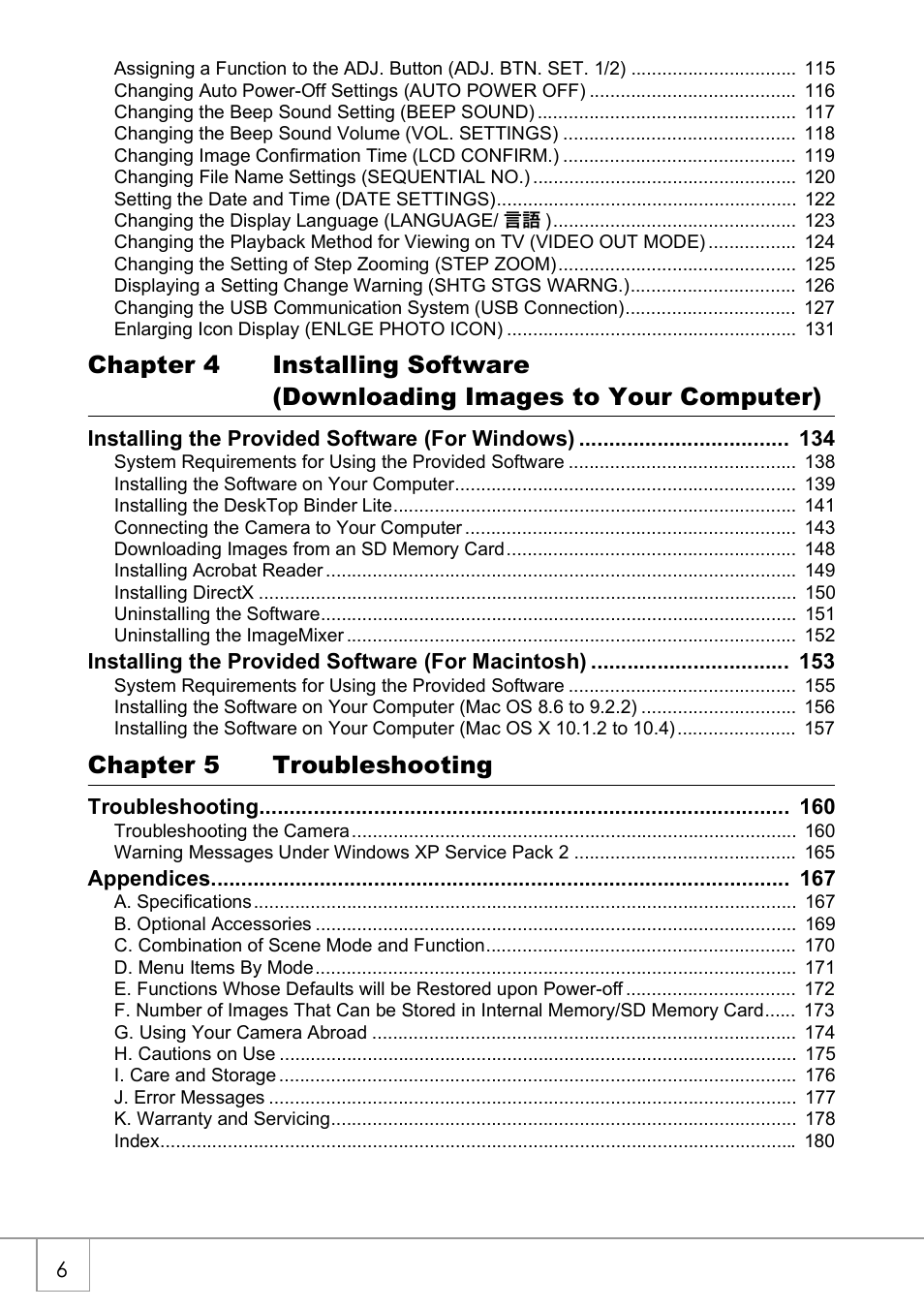 Ricoh Caplio R 3 User Manual | Page 8 / 184