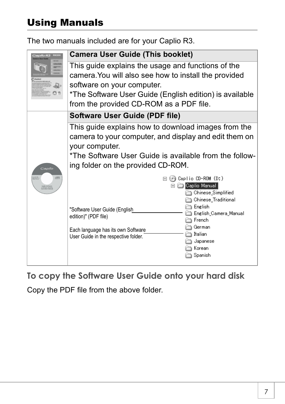 Using manuals | Ricoh Caplio R 3 User Manual | Page 9 / 184