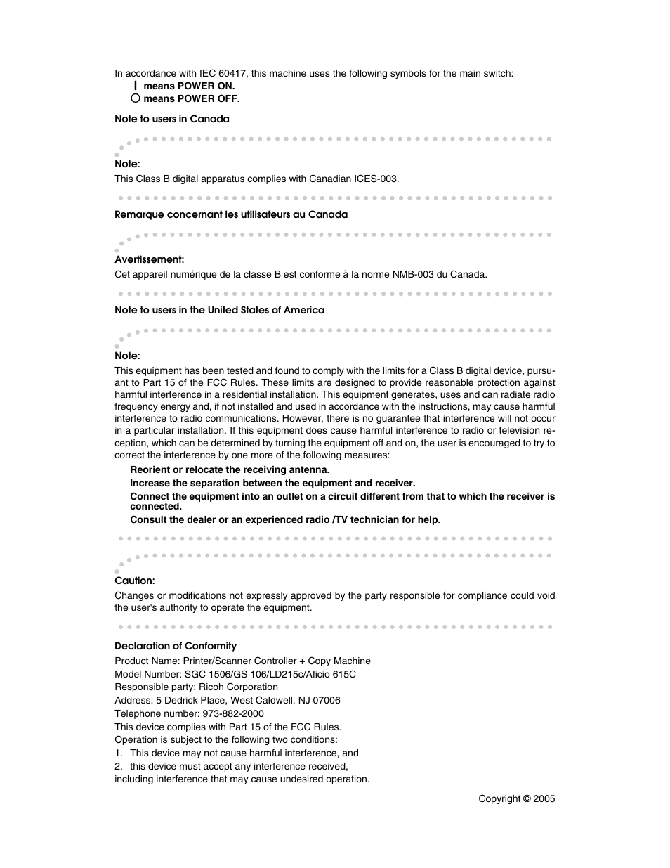 Ricoh H5676 User Manual | Page 143 / 144