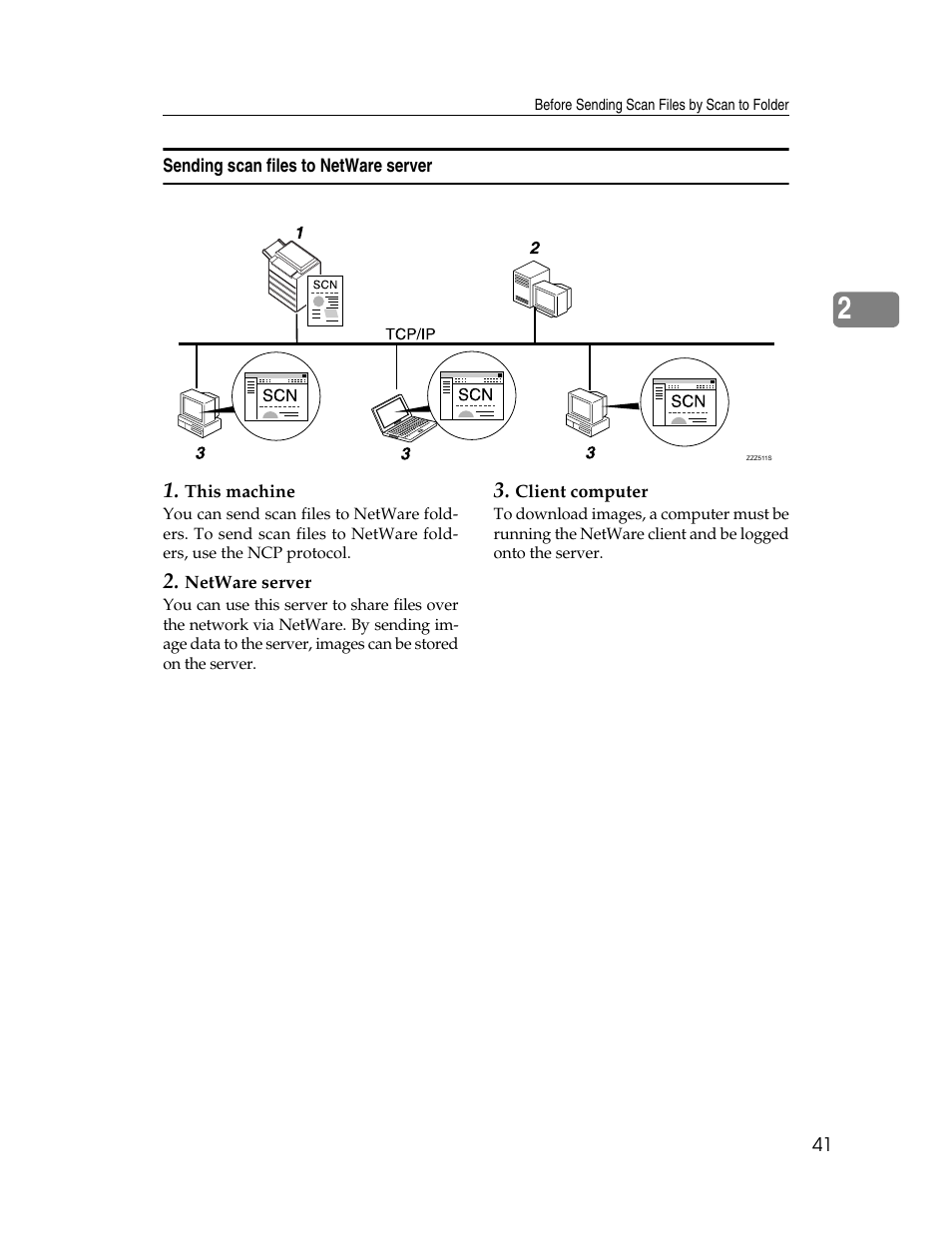 Sending scan files to netware server | Ricoh H5676 User Manual | Page 49 / 144