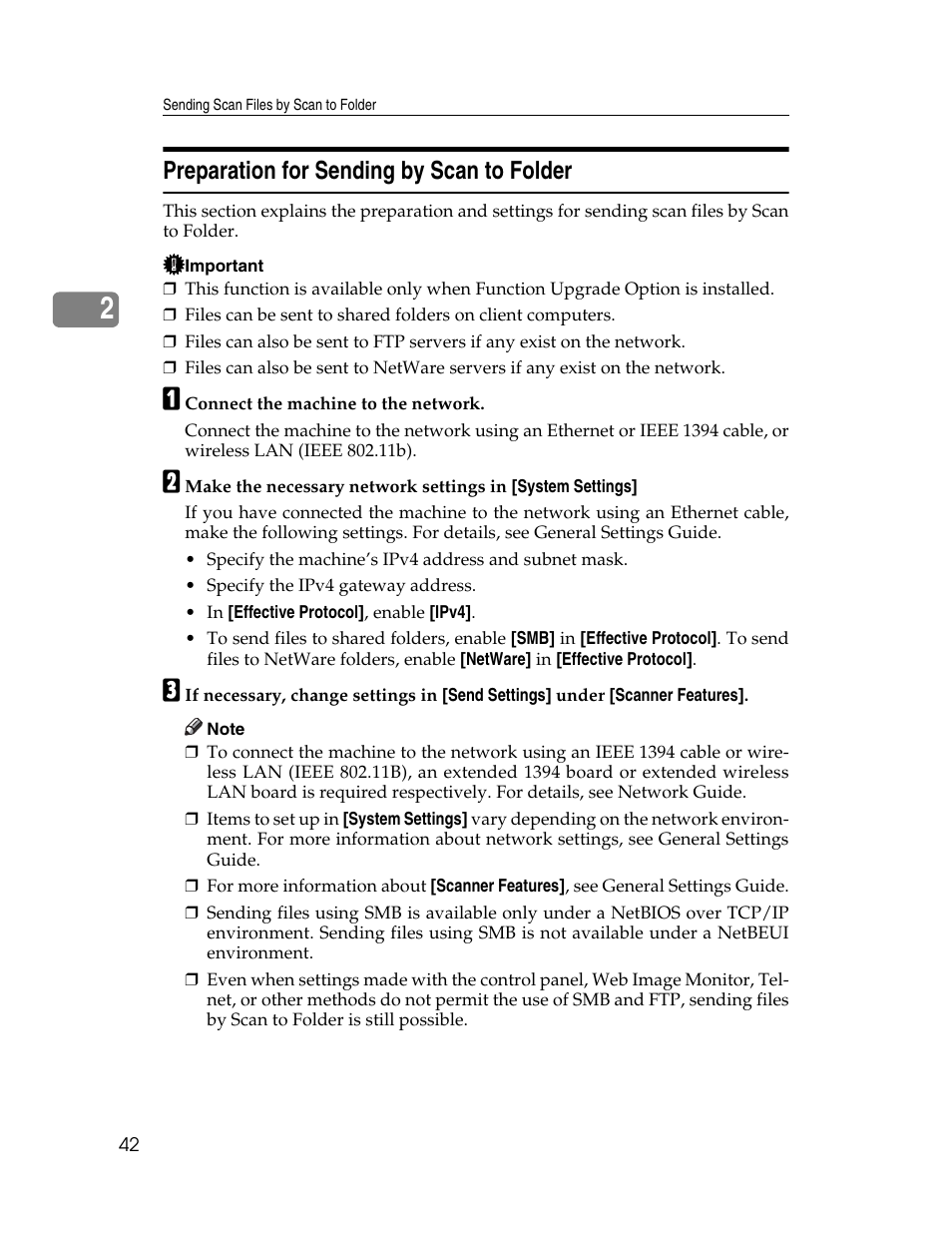 Preparation for sending by scan to folder | Ricoh H5676 User Manual | Page 50 / 144