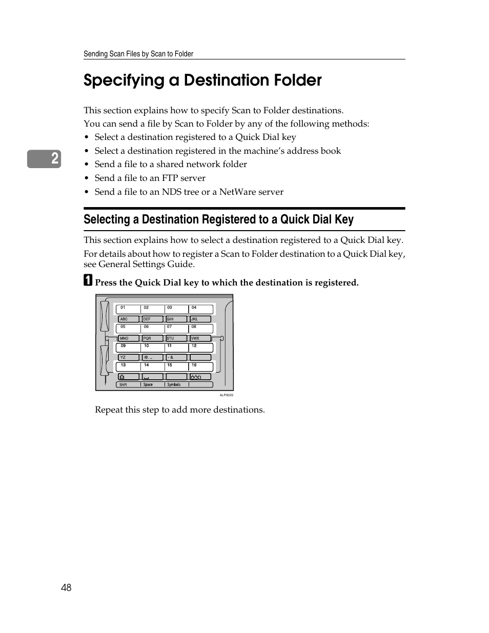 Specifying a destination folder, 2specifying a destination folder | Ricoh H5676 User Manual | Page 56 / 144