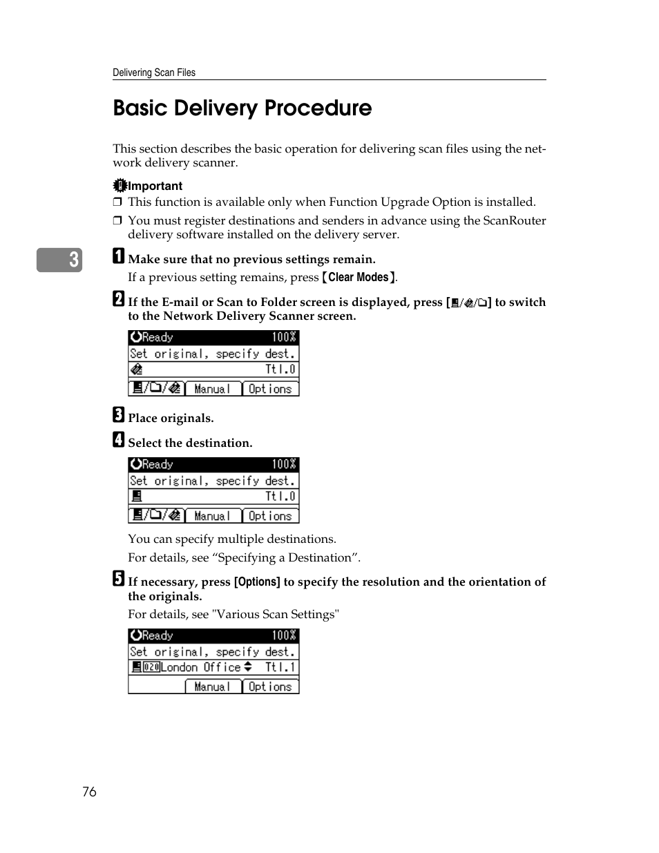 Basic delivery procedure, 3basic delivery procedure | Ricoh H5676 User Manual | Page 84 / 144