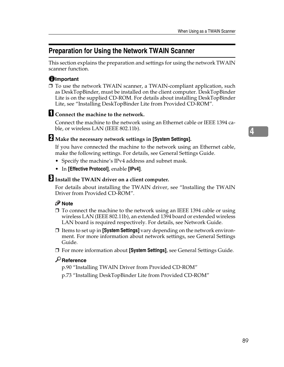 Preparation for using the network twain scanner | Ricoh H5676 User Manual | Page 97 / 144