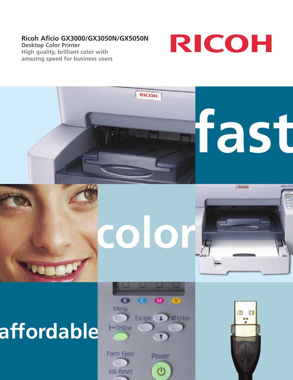 Ricoh Aficio GX5050N User Manual | 4 pages