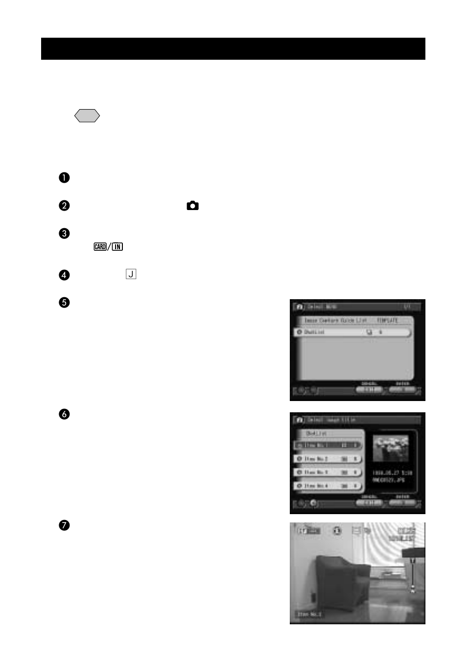 Recording images using the guide list | Ricoh RDC-i700 User Manual | Page 104 / 186