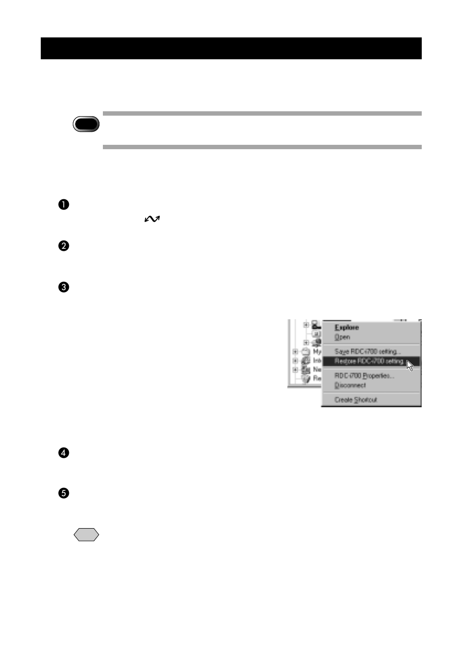 Restoring the backup settings to the camera, For windows | Ricoh RDC-i700 User Manual | Page 138 / 186