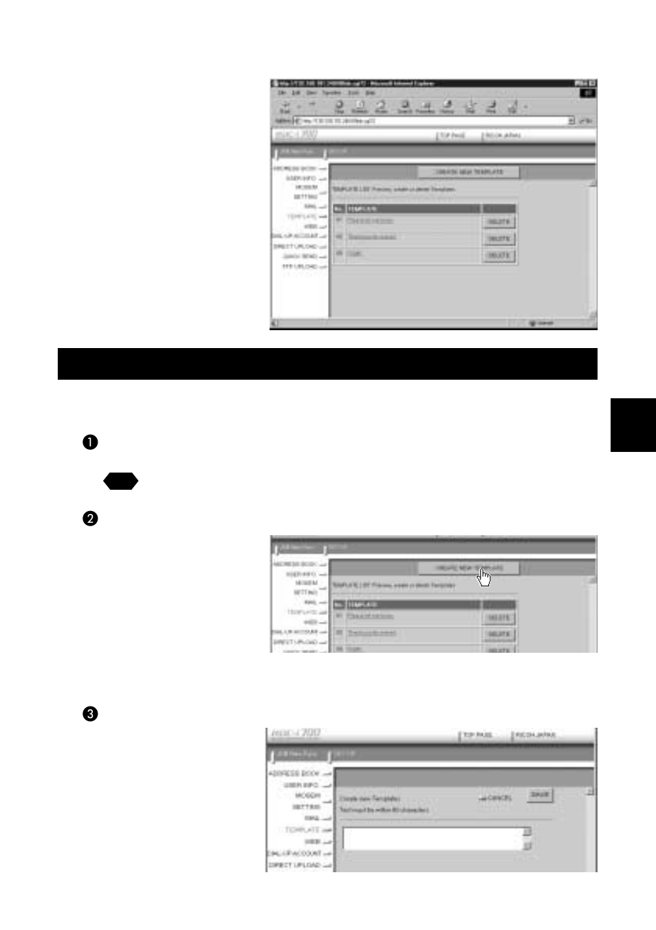 Creating a new template | Ricoh RDC-i700 User Manual | Page 77 / 186