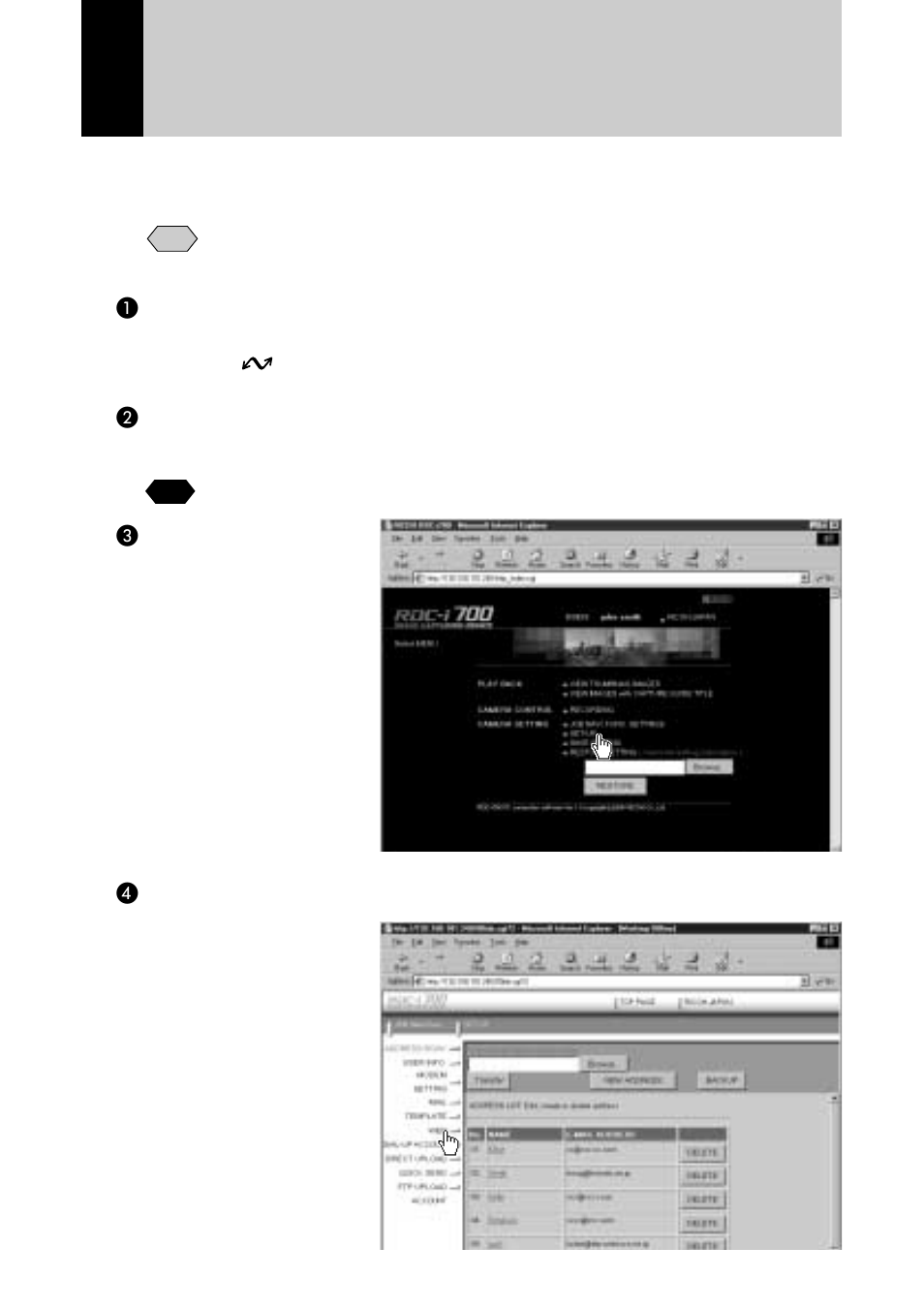 Web settings | Ricoh RDC-i700 User Manual | Page 80 / 186