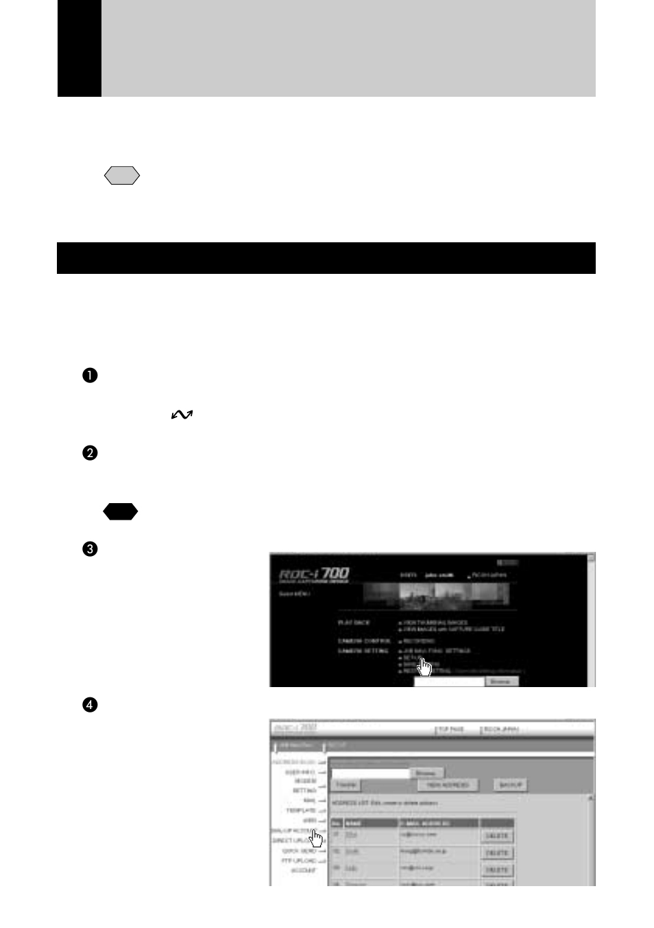 Dial-up account settings, Displaying the dial-up accounts | Ricoh RDC-i700 User Manual | Page 82 / 186