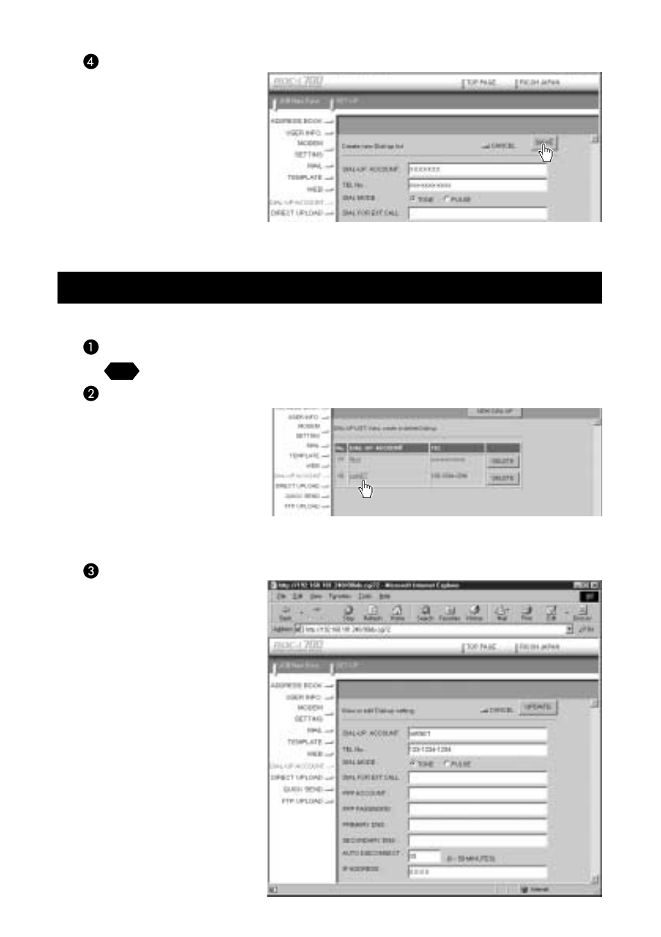 Editing a dial-up account | Ricoh RDC-i700 User Manual | Page 84 / 186