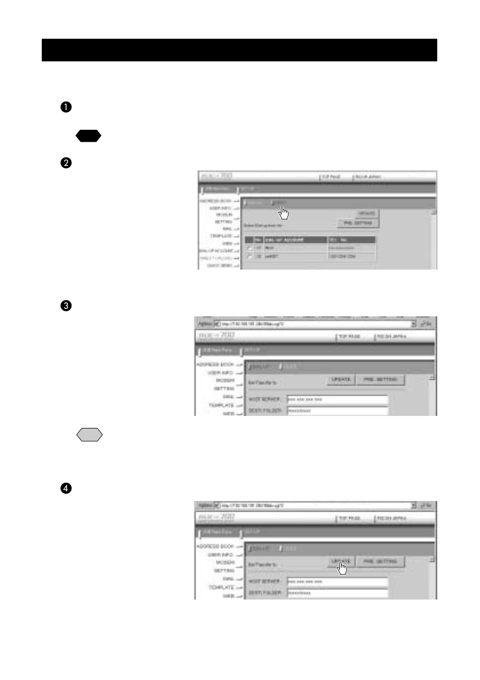 Setting the send-to folder name and server | Ricoh RDC-i700 User Manual | Page 88 / 186