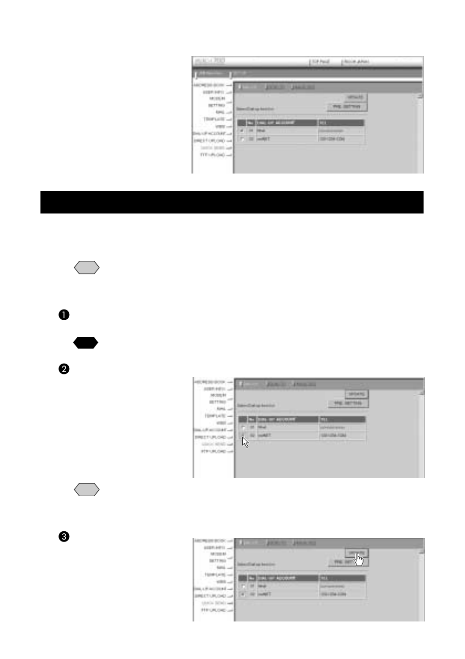 Selecting a quick send dial-up account | Ricoh RDC-i700 User Manual | Page 90 / 186