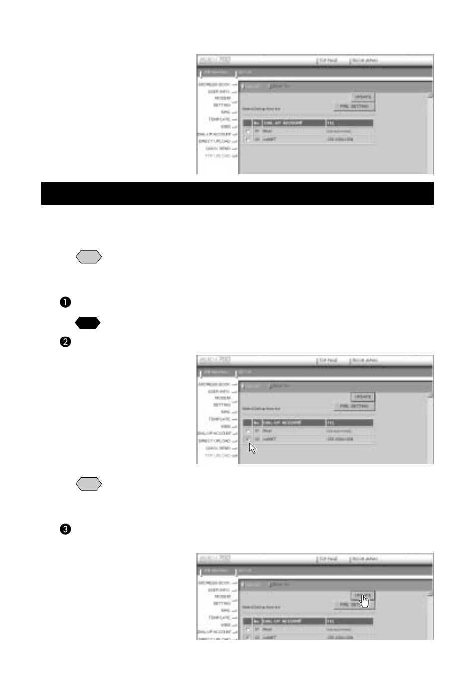 Selecting an ftp upload dial-up account | Ricoh RDC-i700 User Manual | Page 94 / 186