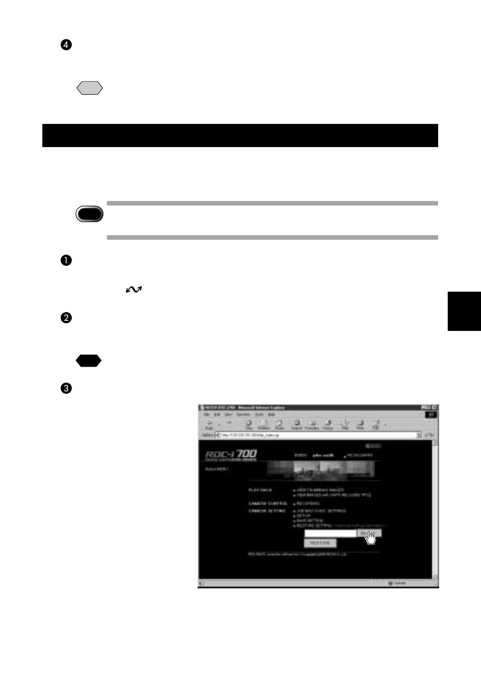 Restoring the backup settings to the camera | Ricoh RDC-i700 User Manual | Page 97 / 186