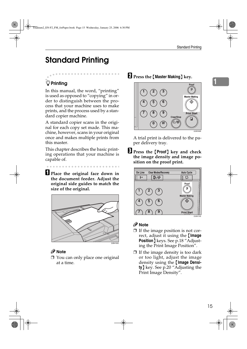 Standard printing, 1standard printing | Ricoh PRIPORT JP730 User Manual | Page 103 / 171