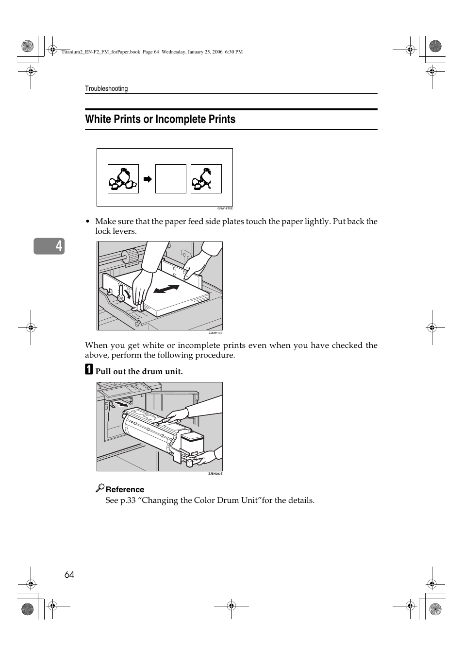 White prints or incomplete prints | Ricoh PRIPORT JP730 User Manual | Page 152 / 171