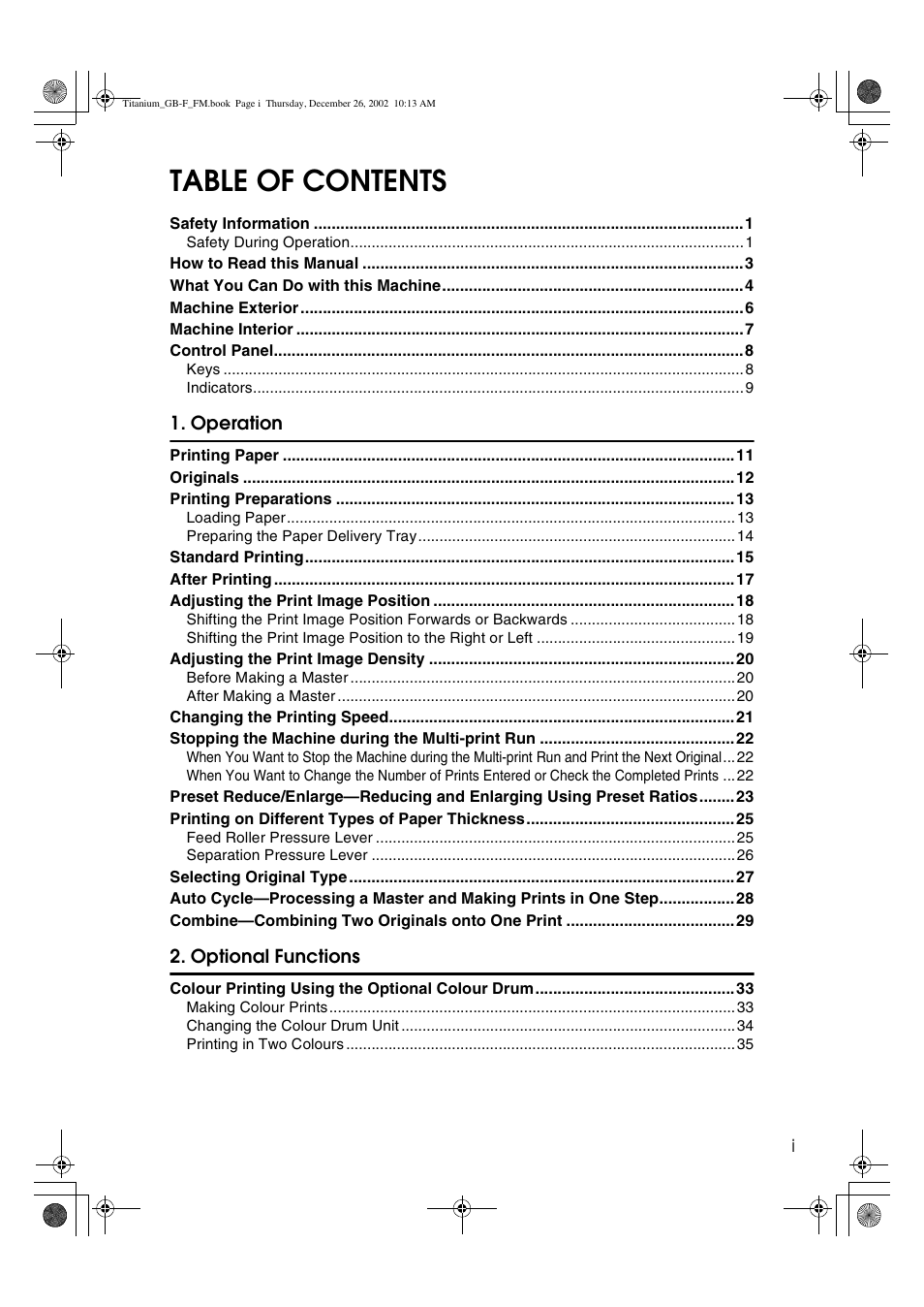 Ricoh PRIPORT JP730 User Manual | Page 5 / 171