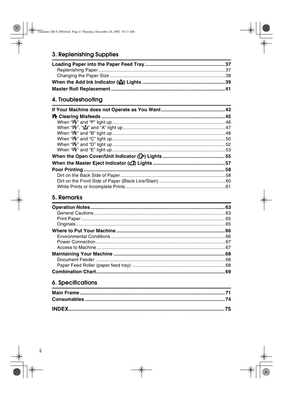Ricoh PRIPORT JP730 User Manual | Page 6 / 171
