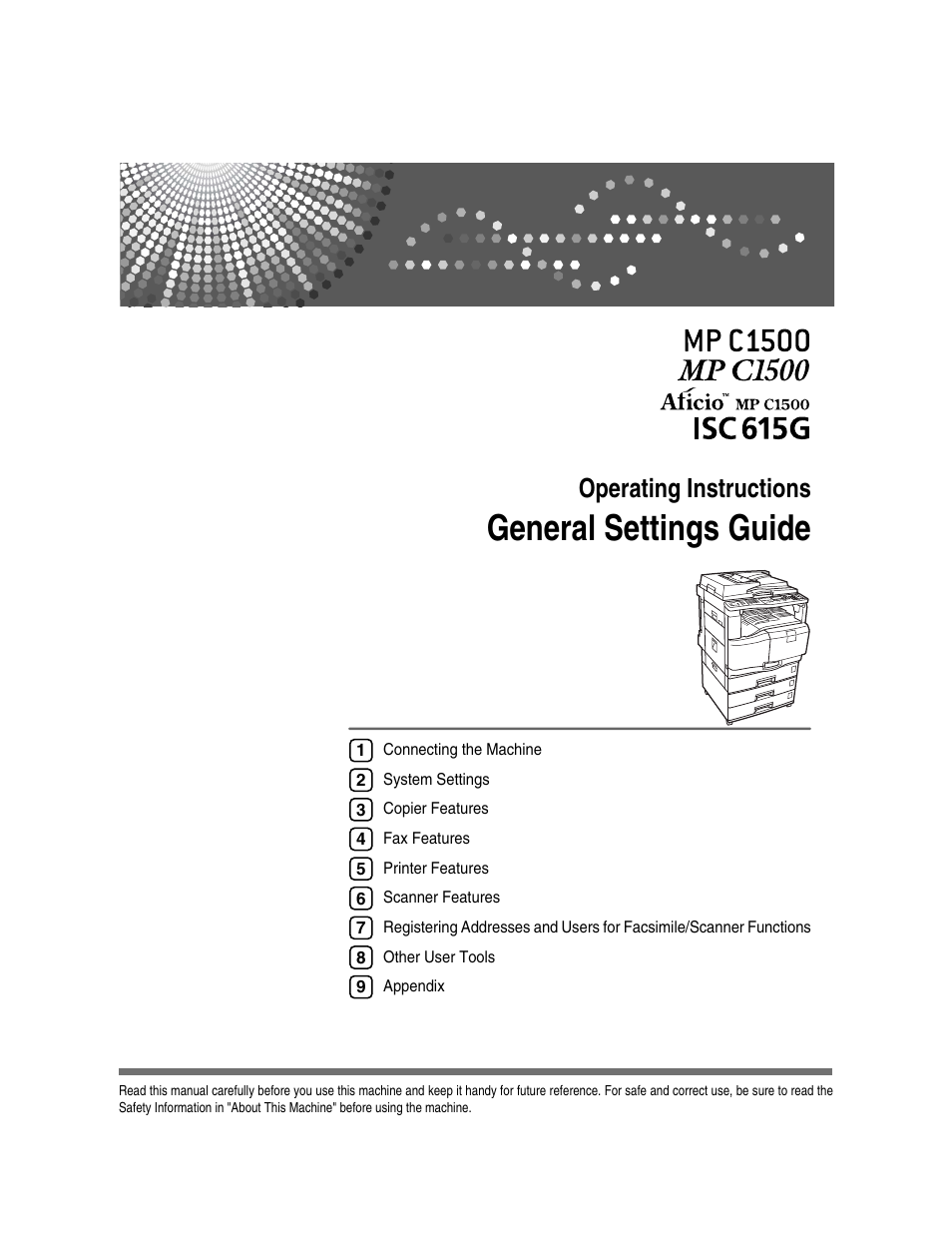 Ricoh Aficio ISC 615G User Manual | 318 pages