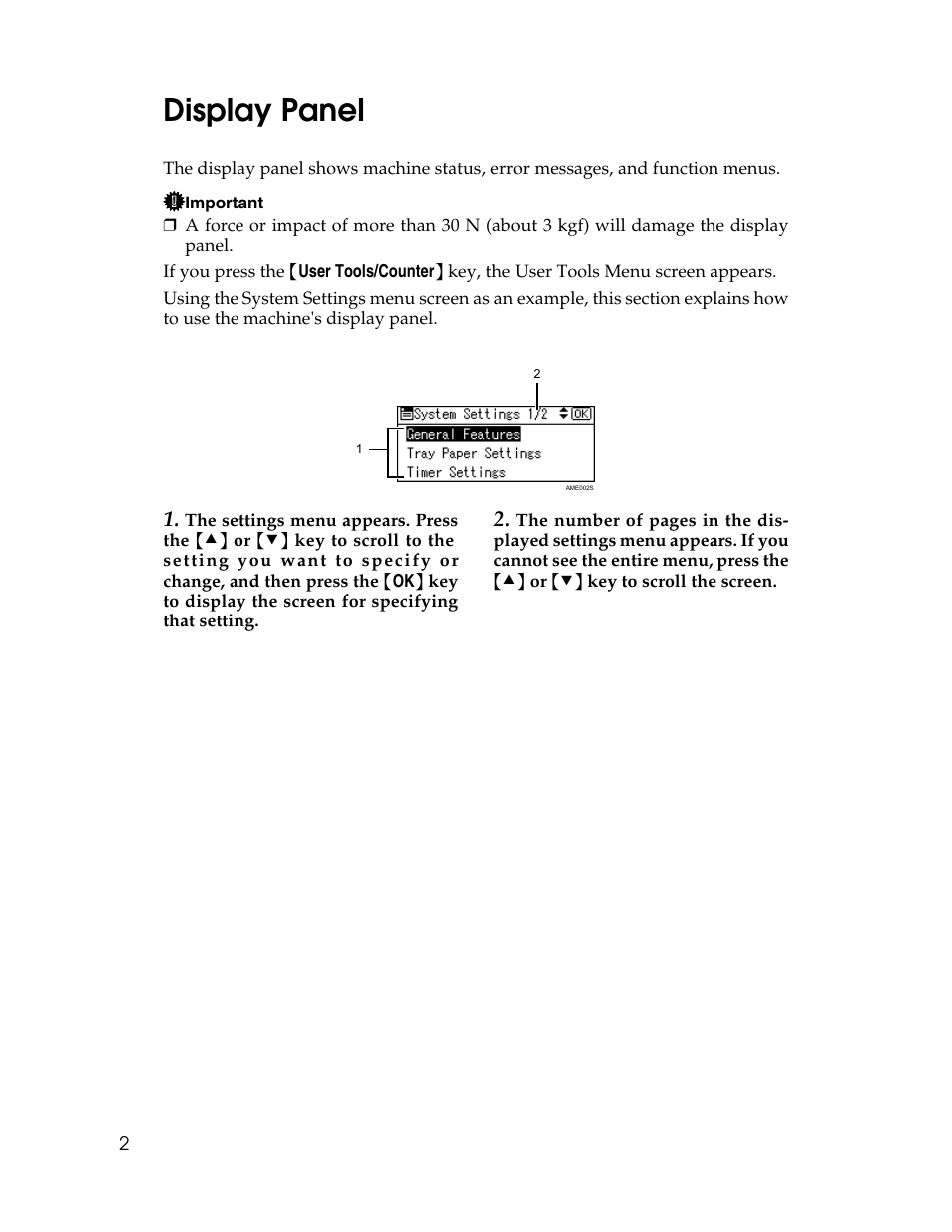 Display panel | Ricoh Aficio ISC 615G User Manual | Page 10 / 318