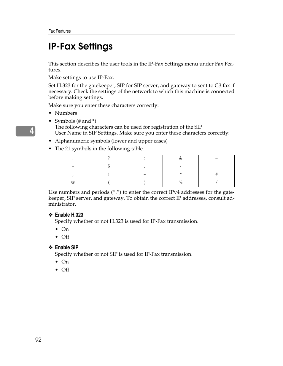 Ip-fax settings, 4ip-fax settings | Ricoh Aficio ISC 615G User Manual | Page 100 / 318