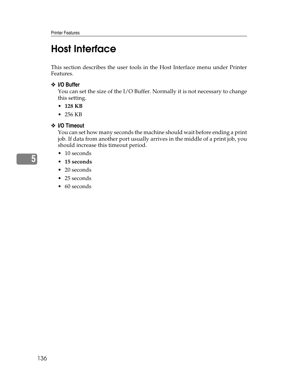Host interface, 5host interface | Ricoh Aficio ISC 615G User Manual | Page 144 / 318