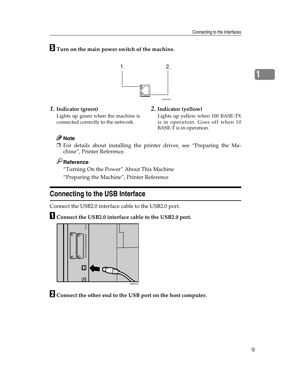 Connecting to the usb interface | Ricoh Aficio ISC 615G User Manual | Page 17 / 318