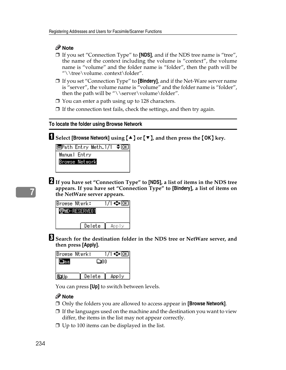 To locate the folder using browse network | Ricoh Aficio ISC 615G User Manual | Page 242 / 318