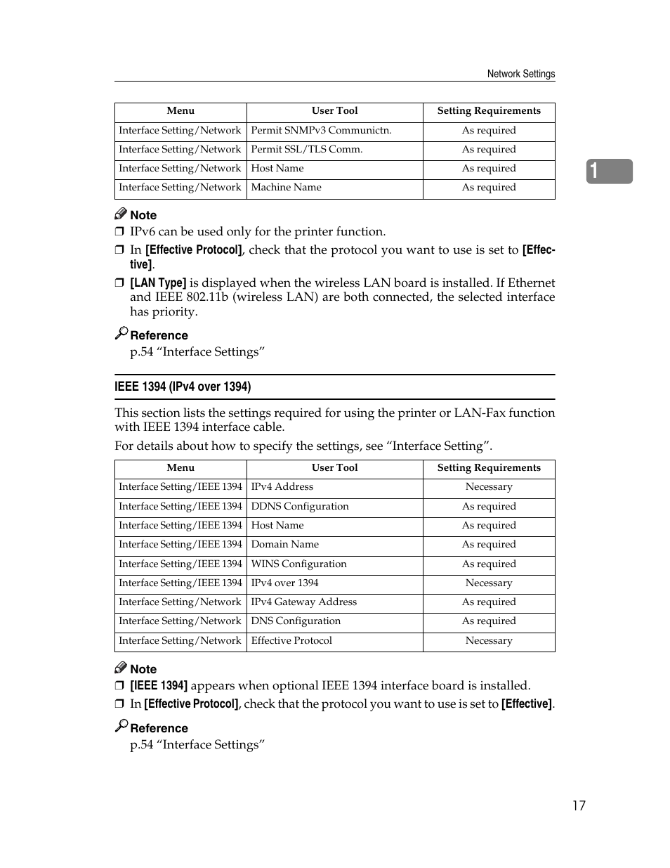 Ieee 1394 (ipv4 over 1394) | Ricoh Aficio ISC 615G User Manual | Page 25 / 318