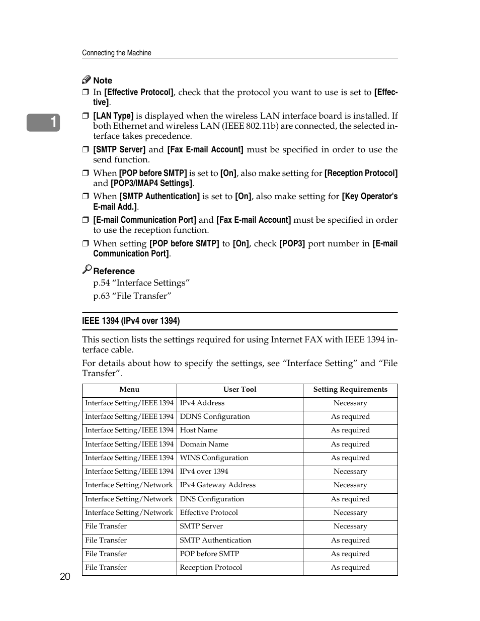 Ieee 1394 (ipv4 over 1394) | Ricoh Aficio ISC 615G User Manual | Page 28 / 318