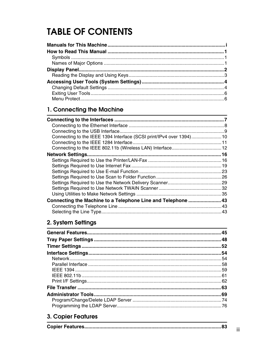 Ricoh Aficio ISC 615G User Manual | Page 5 / 318
