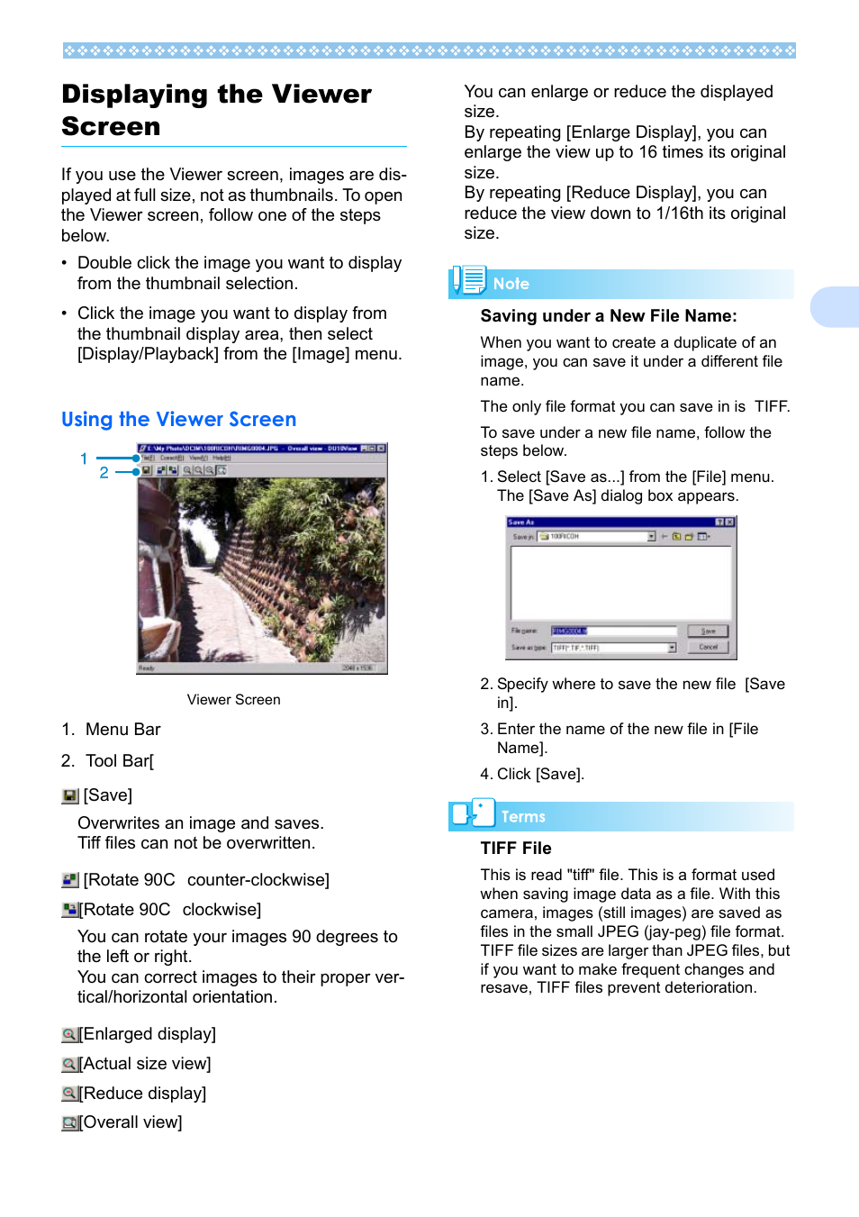 Displaying the viewer screen, Using the viewer screen, 3displaying the viewer screen | Ricoh Caplio RX User Manual | Page 141 / 183