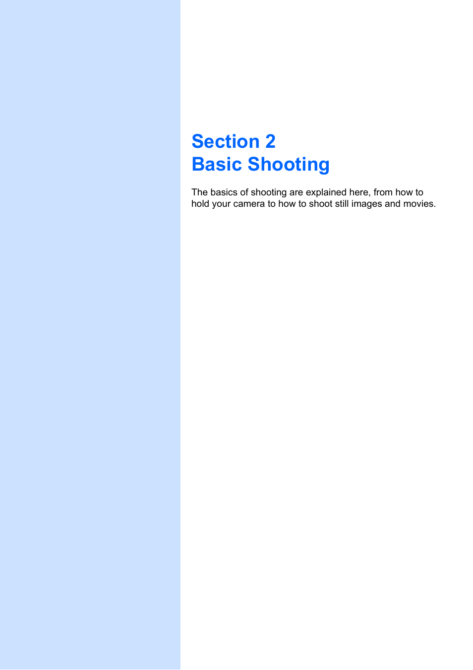 Section 2 basic shooting | Ricoh Caplio RX User Manual | Page 33 / 183