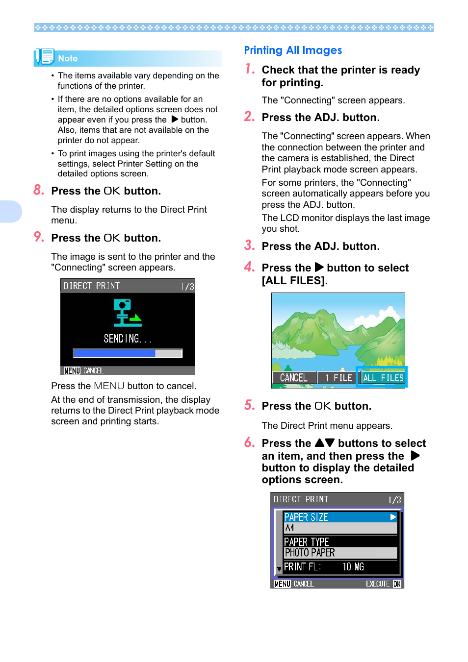 Printing all images | Ricoh Caplio RX User Manual | Page 92 / 183