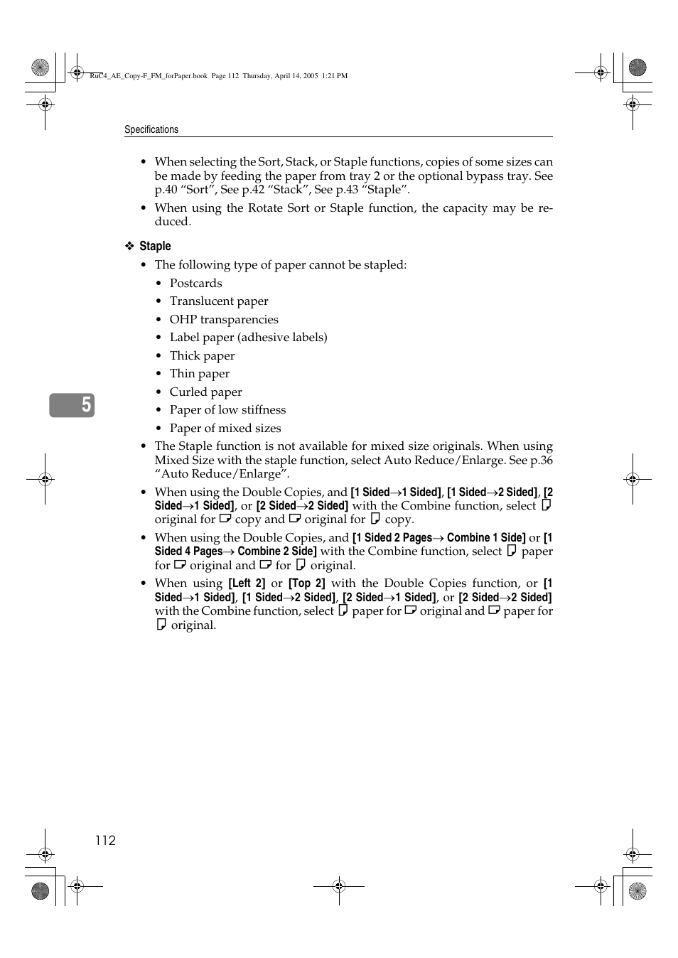 Ricoh Aficio 3025 User Manual | Page 122 / 136