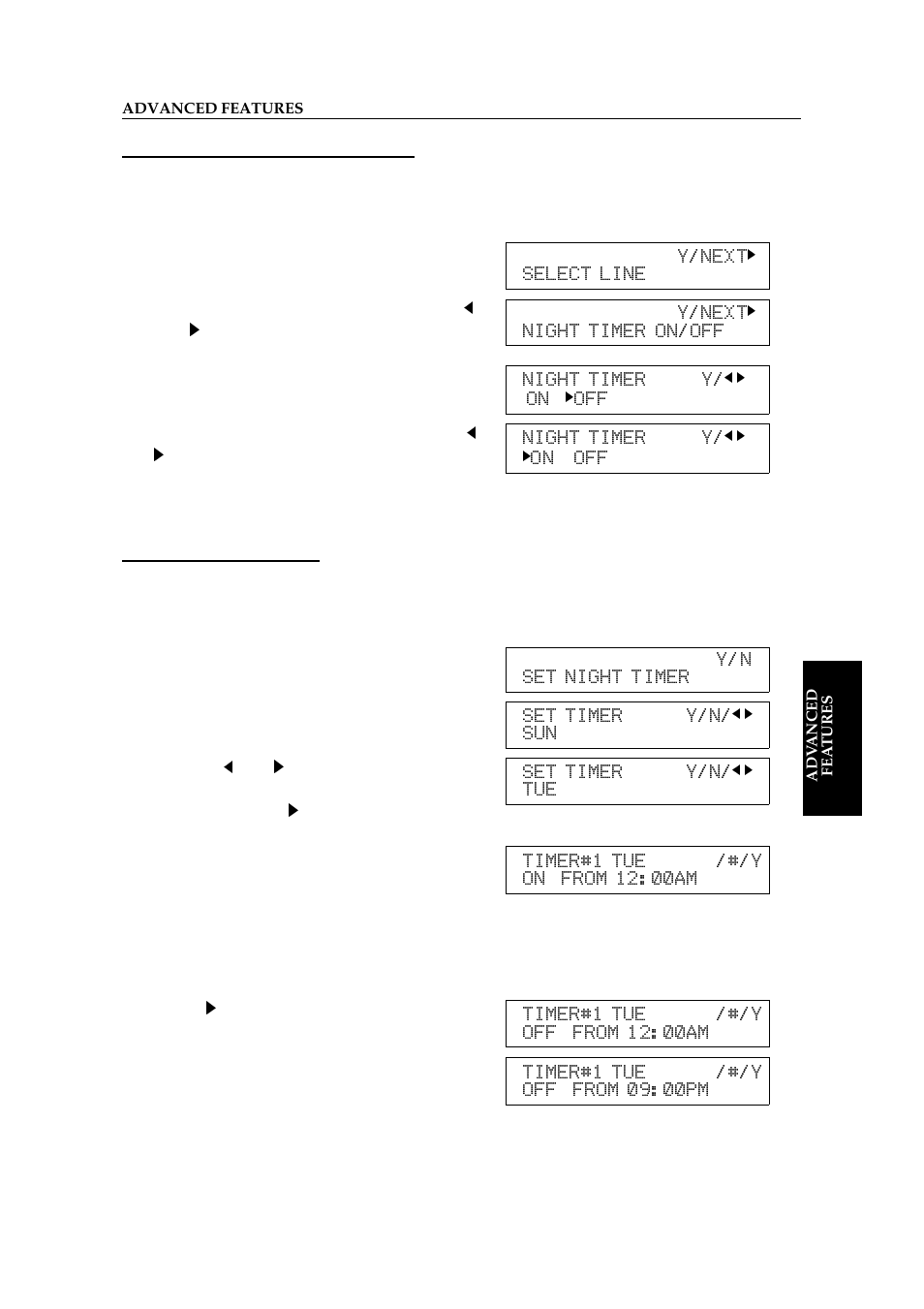 Switching the night timer on or off, Programming procedure | Ricoh 2400L User Manual | Page 118 / 926