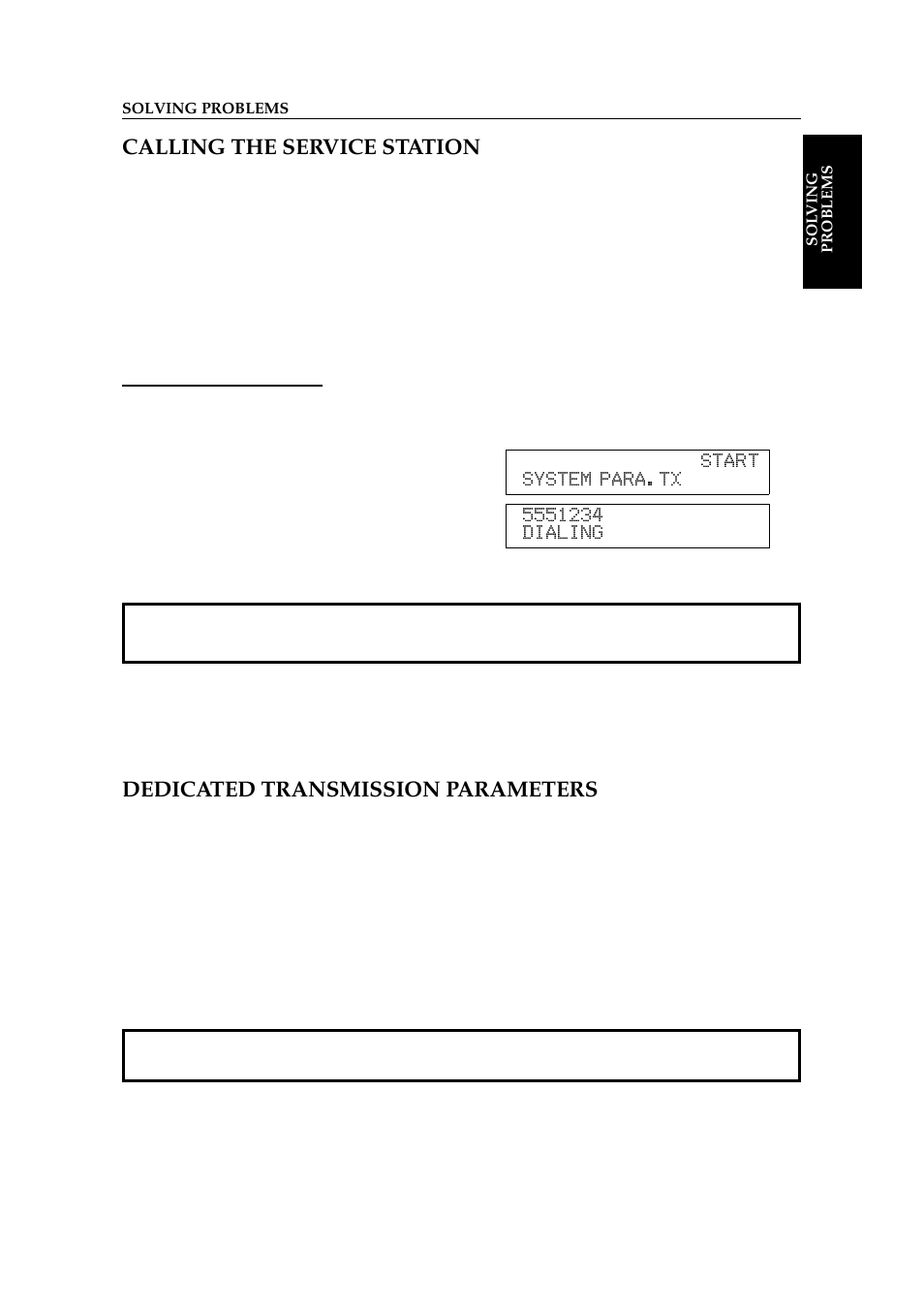 Calling the service station, Sending a service report, Dedicated transmission parameters | Ricoh 2400L User Manual | Page 163 / 926