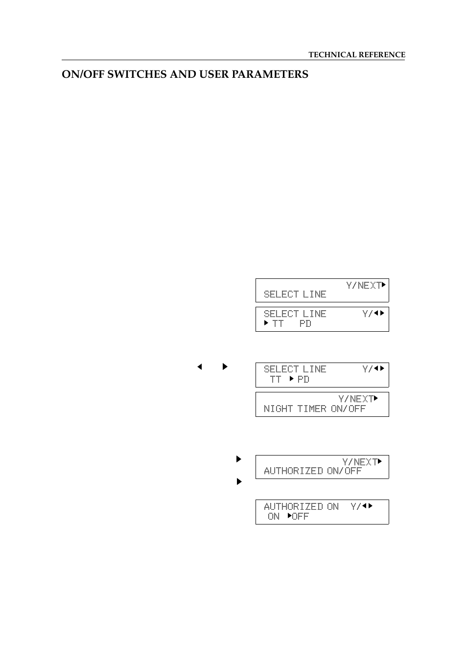 On/off switches and user parameters, On/off switches | Ricoh 2400L User Manual | Page 166 / 926